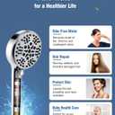 Filtered Shower Head with Handheld, BOWGER 6 Modes High Pressure Shower Heads with Power Wash Mode and Hard Water Filter, Detachable Hand Held Showerhead Set with Extra Long Hose, Chrome
