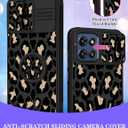 Goocrux for Moto G Stylus 5G 2025 Case - Women Girls Boys Cute Phone Cover Pretty Fashion Unique Aesthetic Design Slide Camera Cover with Ring Stand Holder Case for Motorola G Stylus 5G 2025, Leopard