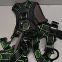 AFP Fall Protection PremiumSafety Harness, Vented & Padded Shoulder, Legs and Back, 3 D-Rings, Tongue Buckle