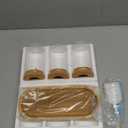 Dahey Plant Propagation Terrarium Desktop Glass Planter Station Water Planting Glass Vase with Lid and Wooden Stand for Propagating Hydroponic Plants Centerpiece Office Home Garden Decor, 3 Pcs (Medium, Brown, Clear)