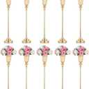 NUPTIO Centerpiece Vase Tall Gold: 10 Pcs 30.5" Wedding Flower Stand for Table Metal Trumpet Vase for Party Decorations