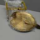 GRETJOB 12 Pcs Pizza Pan Riser Stand Set, 4 Metal Pizza Table Stands + 4 Nonstick Pizza Pans + 4 Pie Servers, Gold Pizza Rack & Tray for Baking, Dessert, Cheese, Party, and Restaurant Use (Gold)