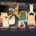 Premium Wood Grill Scraper - Wooden BBQ Grill Scraper, Barbecue Cleaner Tool, Enjoy Safe & Bristle Free Barbecue for Outdoor Grill |Includes 12" Bamboo Skewers (100 Pcs)
