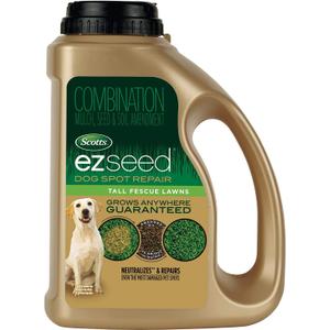 Scotts EZ Seed Dog Spot Repair for Tall Fescue Lawns, Combination Mulch, Grass Seed and Soil Amendment to Neutralize and Repair Pet Damage in Lawns, 2 lb Scotts EZ Seed Dog Spot Repair for Tall Fescue Lawns, Combination Mulch, Grass Seed and Soil Amendment to Neutralize and Repair Pet Damage in Lawns, 2 lb