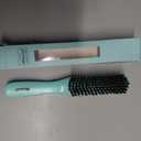 Slick Back Hair Brush, Professional Edge Control Brush, Middle Softness Boar Bristle Wooden Handle Hairbrush Smoothing Frizz & Flyaways, Natural Wood Comb for Thin and Fine Hair (Green)