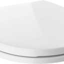 Delta Faucet Morgan Round Front Slow-Close White Toilet Seat with Non-Slip Seat Bumpers, White 801903-WH