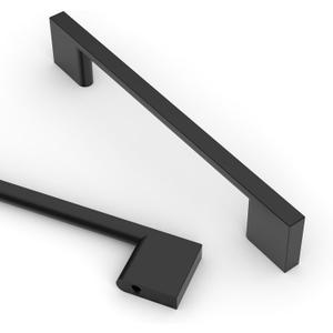 Asidrama 10 Pack 5 Inch(128mm) Matte Black Kitchen Cabinet Handles, Cabinet Pulls Kitchen Cabinet Hardware for Cupboard Drawer Pulls