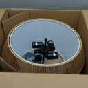 ELYONA 20" Large Rattan Chandelier Light Fixtures, 4-Lights Boho Pendant Light, Adjustable Woven Chandelier for Dining Room with Fabric Shade, Rustic Hanging Light for Kitchen Island,Living Room