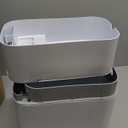 MOPUP Bathroom Trash Can, Automatic Bagging Garbage Can, 3.5 Gallon Slim Smart Small Plastic Trash Bin, Narrow Motion Sensor Trash Can for Bedroom, Office White