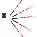 BESPORTBLE 1set Xmas Candy Cane Pathway Lamp Outdoor Garden Decoration Ground Stake Creates Warm Atmosphere for Holiday Parties and Charming Christmas Lights for Lawn and Patio