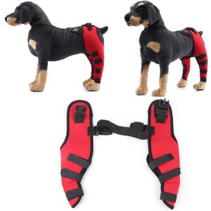 Zerodis Dog Extra Supportive Canine Rear Leg Hock Joint Compression Wrap for Recovery Protection and Sprain and Injury Prevention Ankle Brace with Knee Support for Dogs (XS) Dog Knee Brace
