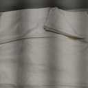 Mrs.Naturall Beige 42x45 Inches Long Back Tab Rod Pocket Linen Blackout Curtains