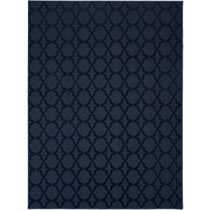Garland Rug Sparta Non Slip Polypropylene 5-Feet by 8-Feet Navy Blue Area Rug- Ideal for Living Rooms & Hallways, Stylish & Durable for High-Traffic Areas