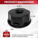 ROBLOCK 4.3" H Trailer Jack Block, 1 Pc with Bag, RV Camper Stabilizer Blocks for Travel Trailer, for Tongue Jack, Post, Foot, 5th Wheels, Round Square or Scissor Stabilizer, Support up to 10,000 GVW