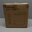 TIPGO Slim Bathroom Trash Can with Lid Soft Close, Step Pedal, 6 Liter / 1.6 Gallon Stainless Steel Trash Bin, Small Garbage Cans for Bedroom, Office, Kitchen (White)