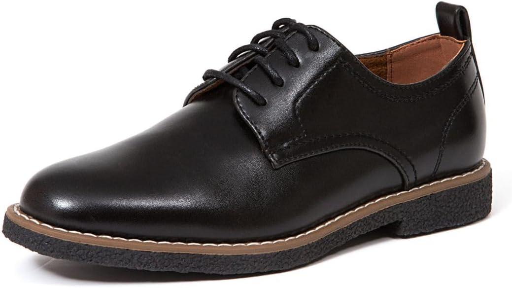 Deer Stags Boys' Lace-up Dress Comfort Oxford Formal Kids Shoes (Black)