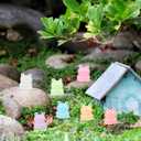 KIMOBER 35PCS Mini Luminous Frogs Miniature Figurines,Glow in Dark Tiny Resin Frog Figures for Fairy Garden Moss Landscape DIY Terrarium Crafts