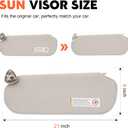 Sun Visor Replacement Compatible with 1999-2014 Chevrolet Express GMC Savana 1500, 1999-2019 Chevrolet Express 2500 3500 GMC Savana 2500 3500 4500 Replace 84054688 84054695