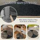 Lahome Enfys Modern Rainbow Round Rug 4ft, Circular Indoor Outdoor Kitchen Rug Washable Farmhouse Carpet, Contemporary Non Slip Round Door Mat for Bedroom Front Porch