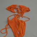 ZAFUL Women's Bikini Sets Ribbed Two Piece Swimsuits Underwire Adjustable Back Clasp Bathing Suit Side Tie Thong Swimwear S 