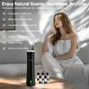 Hotel Scent Diffuser Starter Kit - 1500 Sq Ft Coverage, Premium Plastic Essential Oil Diffuser, Waterless Diffuser for Home, Hotel, Office, 5 Scent Essential Oils Included, Large Room, Black, 11In