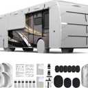 Mofeez Class A RV Covers 40-43 Ft, 420D Oxford Fabric Class A Motorhome Cover, Waterproof Windproof Anti-UV Anti-Tear Motorhome Camper Cover with 2Pcs Extra Straps & 4 Tire Covers