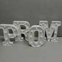 Kathfly 4 Pcs LED Prom Letter Lights 3D Extra Large Prom 2026 Light up Sign Marquee Letters Decorations for 2026 Graduation Party Supplies(White)