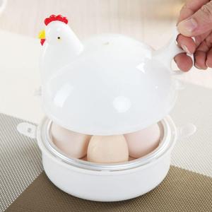 Rapid Egg Cooker, 4 Egg Capacity Electric Egg Cooker for Hard Boiled Eggs, Poached Eggs, Scrambled Eggs, Eggs Boiler for Home Kitchen (4.8X5.1In,White)