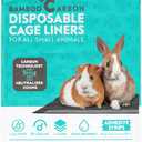 Paw Inspired Disposable Guinea Pig Cage Liners | Bamboo Charcoal Odor Controlling | Super Absorbent Liners Pee Pads for Ferrets, Rabbits, Hamsters, and Small Animals (36x18 (Wabbitat 37") - 16 ct)