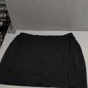 DooMoni Women's Side Slit High Waisted Mini Skirt Stretchy Bodycon Skort 2026 Y2K Club Skirts with Underneath Black XL