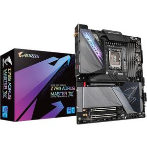 GIGABYTE Z790 AORUS Master X (LGA 1700/ Intel Z790 X/EATX/ DDR5/ 5* M.2/ PCIe 5.0/ USB 3.2 Type-C/Wi-Fi 7/ 10GbE LAN/Q-Flash Plus/EZ-Latch Plus/Motherboard)