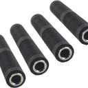 Devinal 1/4 Inch TRS/TS Female to Female Coupler, 6.35mm Jack Stereo Adapter Joiner, Gender Changer Connectors - 4 Pack