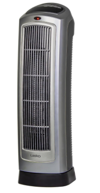 Lasko Oscillating Digital Ceramic Tower Heater for Home with Adjustable Thermostat, Timer and Remote Control, 23 Inches, 1500W, Silver, 755320