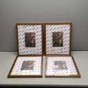 KINLINK 11x14 Picture Frame Brown, Solid Wood Frames with Acrylic Plexiglass for Pictures 5x7/8x10 with Mat or 11x14 without Mat, Tabletop and Wall Display, Set of 4