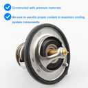 Thermostat 25500-23010 Compatible with Hyundai Kia - 1996-2012 Elantra, 2009-2014 Sonata, Compatible with Sportage 2005-2016, and More Accent Santa Fe Sport Tiburon Tucson Forte Optima Rio Spectra