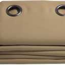 Moondream ThermActiv 2-in-1 Thermal Insulated & Blackout Curtain | Winter+Sommer | 100% Light Blocking | Patented Technology | Made in Europe | Grommet | 55" W x 95" L | Beige - Pelican MC8220