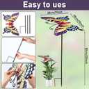 MorningRo 2 Pack Plant Shades Umbrellas Outdoor Sun Covers, Garden Yard Decorations, Large Iron Shade Umbrellas for Patio Outside Potted Plants(Butterfly)