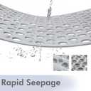 Tiamo Large Bathtub Mat 20.87" x 33.86",Non Slip Shower & Tub Mat for Elderly & Pregnant Women,Big Suction Cups,Quick Drain,Soft & Durable,Grey, 33.9" x 20.9"