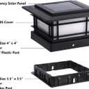 Dynaming 4x4 Solar Post Cap Lights Outdoor with 2 Color Modes, Fence Post Solar Lights Black Shell Fit for Vinyl/Wooden Posts, High Brightness SMD LED Lighting Decor for Garden Deck Patio, 2 Pack