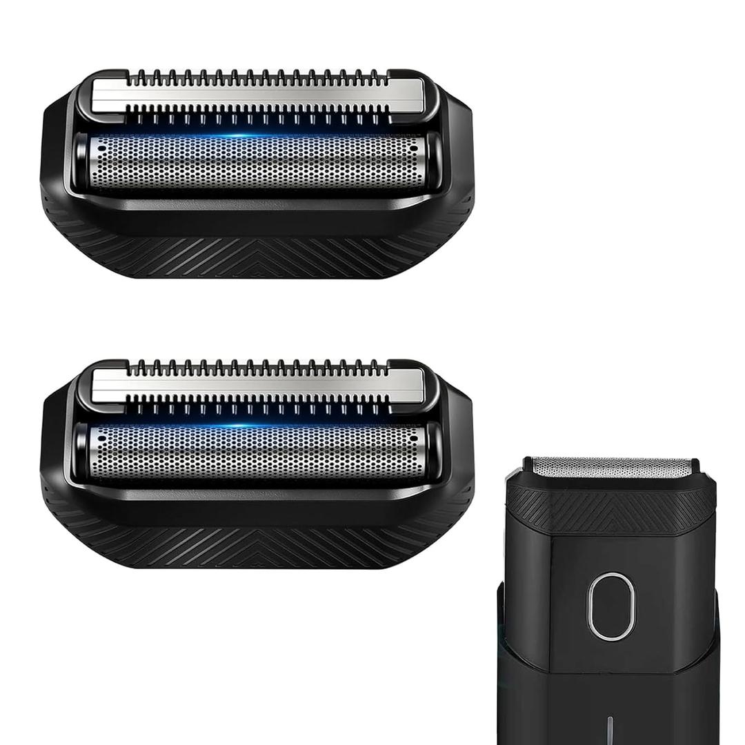 2Pack Replacement Foil Blade Compatible with MANSCAPED The HandymanFoil Blades for Portable Mens Travel Facial Hair Groomer