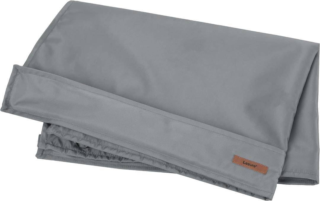 Lesure Water-Resistant Dog Bed Cover - Large Washable Replacement Cover for Pet Mat 36x27x3 Inches, Grey