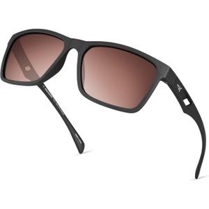 KastKing FlatRock Polarized Sport Sunglasses for Men and Women, Ideal for Driving Fishing Cycling Running, UV Protection (Frame: Matte Metallic Gun /Lens: Copper - Silver Mirror)