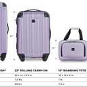 Travelers Club Midtown Hardside 4-Piece Luggage Travel Set, Lilac
