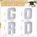 2026 Graduation Decorations - 4 Pcs Grad Cap Charcuterie Fillable Letters Charcuterie Board Box Serving Trays Graduation Centerpieces for Tables Grad Party Decorations Supplies (White, Cap and Grad)