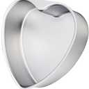 Nuogo  Heart Shaped Cake Pans 8 Inch Aluminum Heart Cake Pans Funny Cake Tins for Baking DIY Mold Tool for Kitchen Birthday Wedding