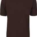 Shaka Wear Men's T Shirt  Max Heavyweight Cotton Short Sleeve Crew Neck Plain Tee Top Tshirts Regular Big Tall Size MHS04 Brown 2X-T
