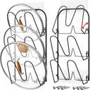 Universal Adjustable Pot Lid Holder Organizer for Cabinet - Upgraded Patented Niceyos 2 Pack Pan Lids Organizers Inside Cabinet Door Wall Mount Pots Top Rack for Kitchen Cupboard Fit 6" to 13" (Black)