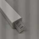IWIWE 24 Inch Towel Bar Replacement Rod for Ceramic Holder - Spring Loaded Adjustable Square Plastic Towel Rod for Bathroom and Kitchen Porcelain Holders (White Reliable Plastic)