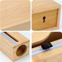 Plastic Wrap Dispenser with Cutter,Cling Wrap with Slide Cutter for Kitchen Storage Organization Holder for 12" Roll