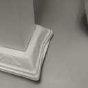 SMQLJXC 28"-8.5"L X 35.5"H Single Post Wrought Iron Handrails for Outdoor 1-3 Steps, Metal Outdoor Stair Railing, Railings for Steps, Fits Garage, Porch (White)